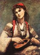 Gypsy with a Mandolin Jean Baptiste Camille  Corot
